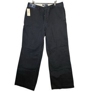 NWT Vtg 90s Ralph Lauren Mens 36 X 34 Military Wide Leg Pants Trousers Navy